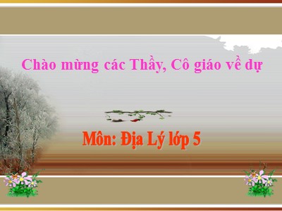 Bài giảng Địa lí Lớp 5 - Bài 6: Đất và rừng