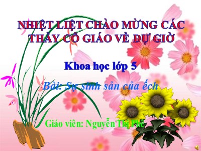 Bài giảng Khoa học Lớp 5 - Bài 57 : Sự sinh sản của ếch - Nguyễn Thị Phê