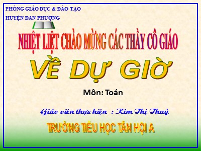 Bài giảng Toán Lớp 5 - Bài 31: Diện tích hình thang - Kim Thị Thủy