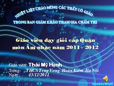 Bài giảng Âm nhạc Lớp 9 - Bài 1: Học bài hát Bóng dáng một ngôi trường - Năm học 2020-2021 - Thái Mỹ Hạnh