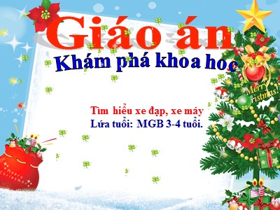 Bài giảng Khám phá khoa học Lớp Mầm - Đề tài: Tìm hiểu xe đạp, xe máy