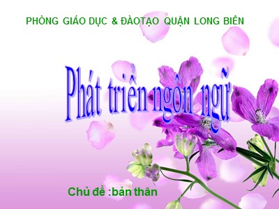 Bài giảng Làm quen văn học Lớp Chồi - Đề tài: Truyện Câu bé mũi dài - Nguyễn Thị Bùi Hạnh