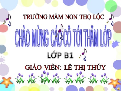 Bài giảng Làm quen văn học Lớp Chồi - Đề tài: Truyện Thỏ con đi học - Lê Thị Thúy