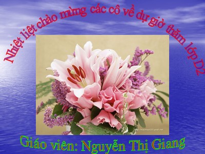 Bài giảng Làm quen văn học Lớp Nhà trẻ - Đề tài: Truyện Cây táo - Nguyễn Thi Giang