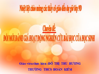 Bài giảng Ngữ văn Lớp 9 - Tiết 151+152: Bố của Xi-mông - Đỗ Thị Thu Hương