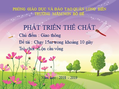 Bài giảng Phát triển thể chất Lớp Lá - Đề tài: Chạy 15m trong khoảng 10 giây - Năm học 2018-2019 - Trường Mầm non Bồ Đề