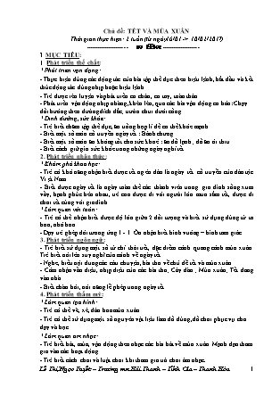 Giáo án Tổng hợp Lớp Mầm - Chủ đề: Tết và mùa xuân - Năm học 2016-2017 - Lê Thị Ngọc Tuyết