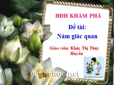 Bài giảng Khám phá khoa học Lớp Chồi - Đề tài: Năm giác quan - Khúc Thị Thúy Huyền