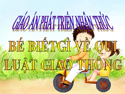 Bài giảng Phát triển nhận thức Lớp Mầm - Đề tài: Bé biết gì về qui luật giao thông