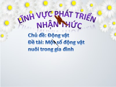 Bài giảng Phát triển nhận thức Lớp Mầm - Đề tài: Một số động vật nuôi trong gia đình