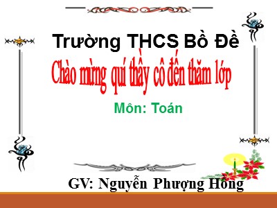 Bài giảng Đại số Lớp 7 - Tiết 41: Thu thập số liệu thống kê, tần số - Nguyễn Phượng Hồng