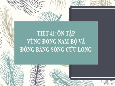 Bài giảng Địa lí Lớp 9 - Tiết 41: Ôn tập vùng Đông Nam Bộ và đồng bằng sông Cửu Long - Năm học 2020-2021