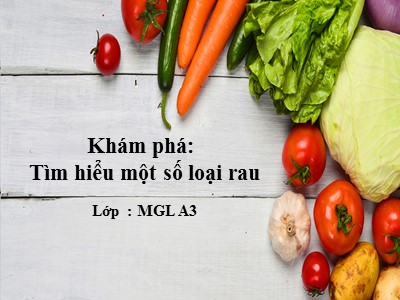 Bài giảng Hoạt động khám phá Lớp Lá - Đề tài: Tìm hiểu một số loại rau - Trường Mầm non Long Biên A