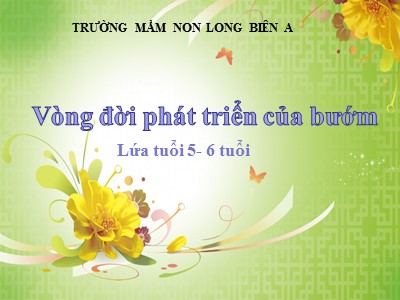 Bài giảng Khám phá khoa học Lớp Lá - Đề tài: Vòng đời phát triển của bướm - Trường Mầm non Long Biên A