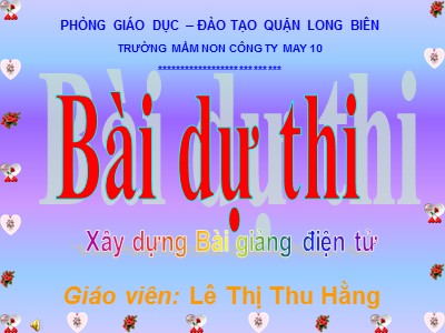 Bài giảng Làm quen văn học Lớp Lá - Đề tài: Thơ Cây dừa - Lê Thị Thu Hằng