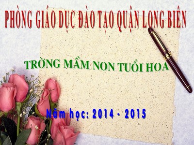 Bài giảng Làm quen văn học Lớp Nhà trẻ - Đề tài: Truyện Thỏ con không vâng lời - Năm học 2014-2015 - Nguyễn Thị Thu Hoài