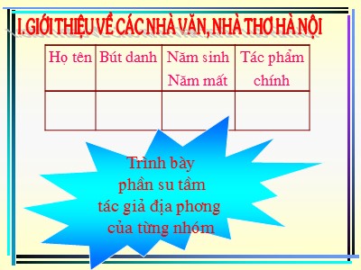 Bài giảng môn Ngữ văn Lớp 9 - Tiết 42: Chương trình địa phương Phần văn