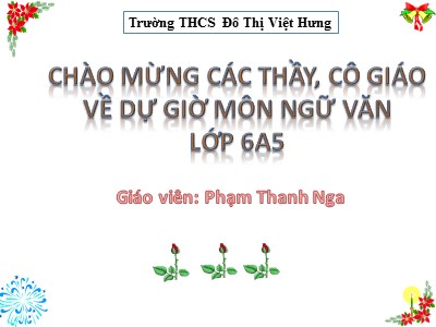 Bài giảng Ngữ văn Lớp 6 - Tiết 39: Văn bản Ếch ngồi đáy giếng - Phạm Thanh Nga