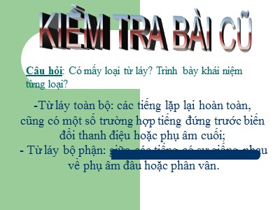 Bài giảng Ngữ văn Lớp 7 - Tiết 15: Đại từ