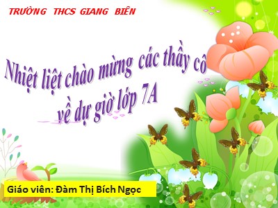 Bài giảng Ngữ văn Lớp 7 - Tiết 55: Điệp ngữ - Năm học 2017-2018 - Đàm Thị Bích Ngọc