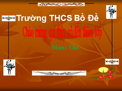 Bài giảng Ngữ văn Lớp 8 - Tiết 63: Ôn tập Tiếng việt - Trường THCS Bồ Đề