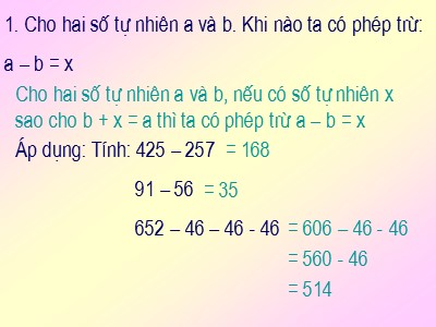 Bài giảng Số học Lớp 6 - Tiết 10: Luyện tập Phép trừ, phép chia - Lê Ngọc Anh