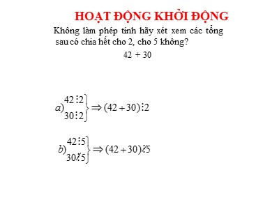 Bài giảng Số học Lớp 6 - Tiết 21, Bài 11: Dấu hiệu chia hết cho 2, cho 5