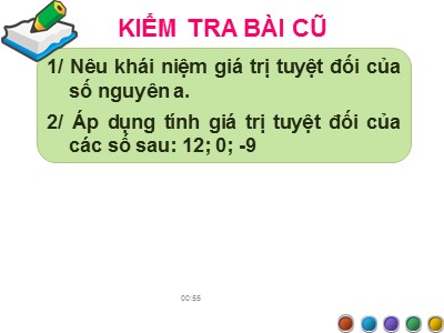 Bài giảng Số học Lớp 6 - Tiết 44: Cộng hai số nguyên cùng dấu - Lê Hồng Hạnh