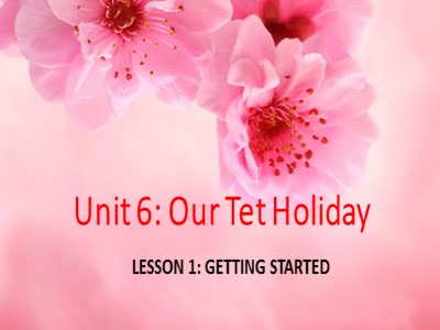 Bài giảng Tiếng anh Lớp 6 - Unit 6, Lesson 1: Getting started