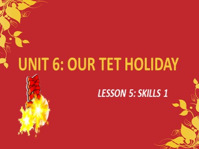 Bài giảng Tiếng anh Lớp 6 - Unit 6, Lesson 5: Skills 1