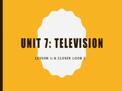 Bài giảng Tiếng anh Lớp 6 - Unit 7, Lesson 3: A Closer look 2