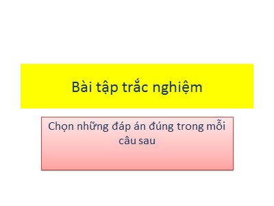 Bài tập trắc nghiệm ôn thi học kì I Toán Lớp 7