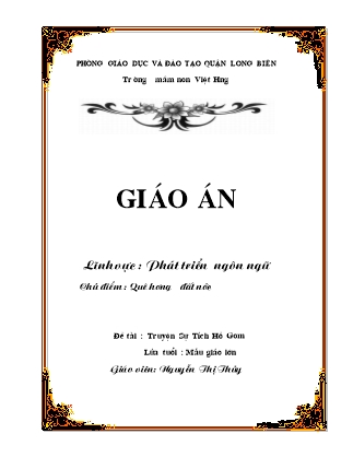 Giáo án Làm quen văn học Lớp Lá - Đề tài: Thơ Cây dừa - Năm học 2012-2013 - Hà Thị Thùy