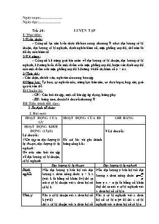 Giáo án Đại số Lớp 7 - Tiết 34: Luyện tập chương 2 - Năm học 2018-2019