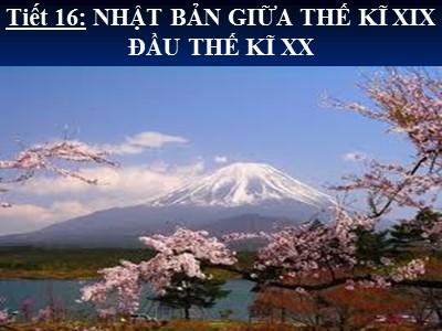 Giáo án Lịch sử Lớp 8 - Bài 12: Nhật Bản giữa thế kỉ XIX - đầu thế kỉ XX - Năm học 2016-2017