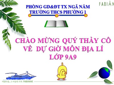 Bài giảng Địa lí Lớp 9 - Bài 14: Giao thông vân tải và bưu chính viễn thông - Trường THCS Phường 1