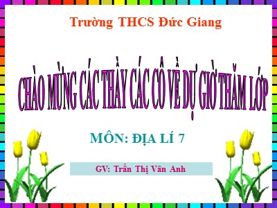 Bài giảng Địa lí Lớp 7 - Bài 37: Cư dân Bắc Mĩ - Năm học 2019-2020 - Trần Thị Vân Anh