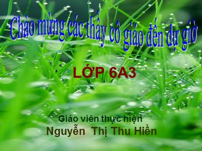 Bài giảng Ngữ văn Lớp 6 - Tiết 27, Bài 7: Chữa lỗi dùng từ (Tiếp theo) - Nguyễn Thị Thu Hiền