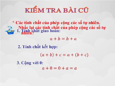 Bài giảng Số học Lớp 6 - Chương 1, Bài 5: Phép cộng và phép nhân - Năm học 2019-2020