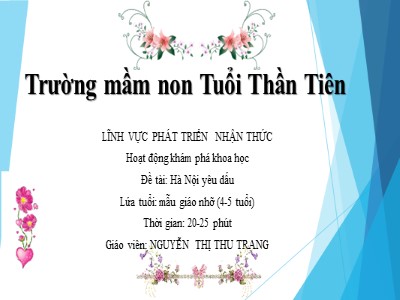 Bài giảng Phát triển nhận thức - Đề tài: Hà Nội yêu dấu - Nguyễn Thị Thu Trang