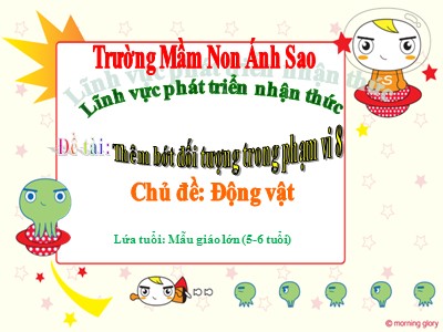 Bài giảng Lĩnh vực phát triển nhận thức - Đề tài: Thêm bớt đối tượng trong phạm vi 8 - Trường mầm non Ánh Sao