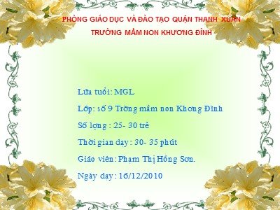 Bài giảng Phát triển ngôn ngữ - Đề tài: Làm quen chữ cái i, t, c - Phạm Thị Hồng Sơn