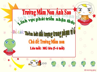 Phát triển nhận thức - Đề tài: Thêm bớt đối tượng trong phạm vi 6 - Trường mầm non Ánh Sao