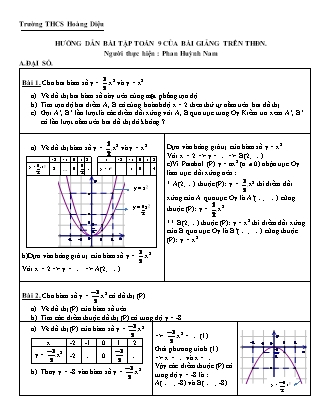 Bài tập ôn tập môn Toán Lớp 9 - Phan Huỳnh Nam
