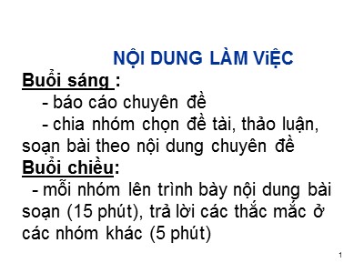 Báo cáo Dạy học và kiểm tra, đánh giá kết quả học tập của học sinh theo định hướng năng lực