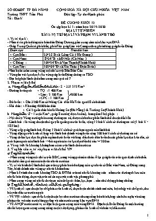 Đề cương ôn tập học kì I môn Địa lí Lớp 12 - Năm học 2019-2020 - Trường THPT Trần Phú