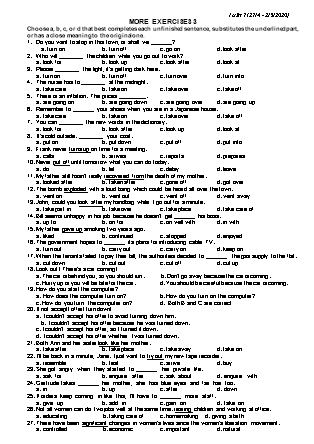 Đề kiểm tra Tuần 7 môn Tiếng Anh Lớp 12 - Năm học 2019-2020 - Trường THPT Thái Phiên