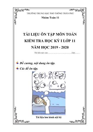 Tài liệu ôn tập kiểm tra học kì I môn Toán Lớp 11 - Năm học 2019-2020 - Trường THPT Trần Phú