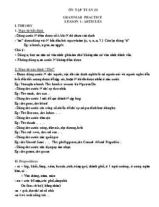 Đề cương ôn tập môn Tiếng Anh Lớp 6 - Unit 6: Our tet holiday. Lesson 1+2+3