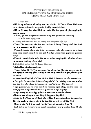 Giáo án Lịch sử Lớp 6 - Bài 18+19